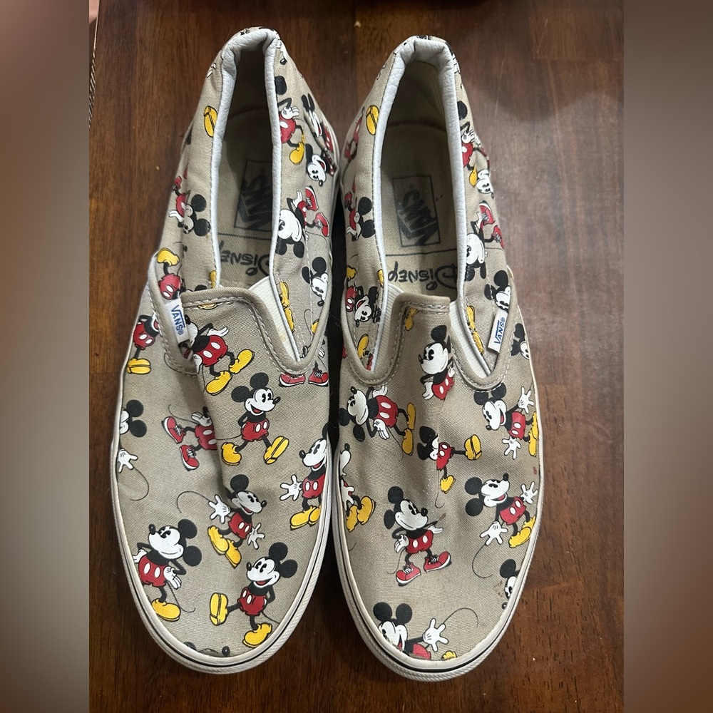 Vans limited edition Disney  Mickey Mouse slip ons